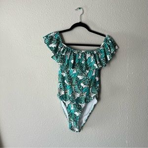 Off The Shoulder Printed Swimsuit One-Piece